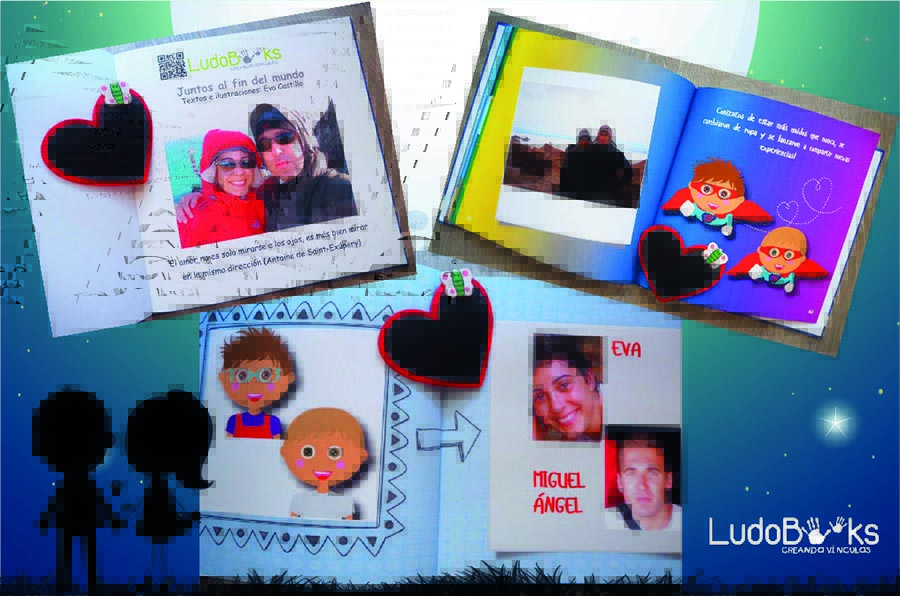 Personalización completa de libros para enamorados con fotos y avatares