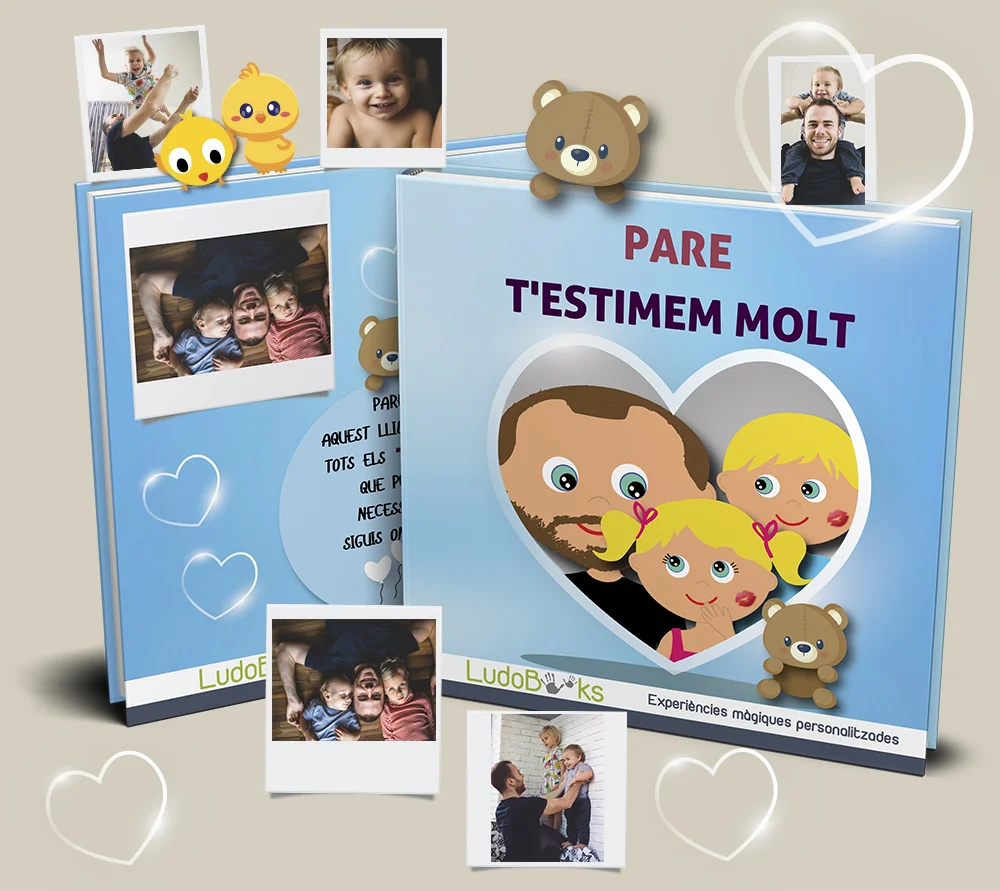 Llibre i puzle personalitzat Pare t'estimem molt