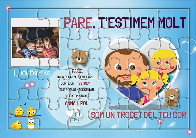 Puzle personalitzat Pare t'estimem molt